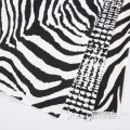 A zebra listra a tela de poliéster DTY da escova para a camisa